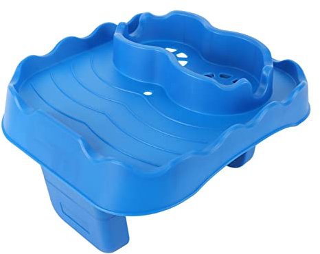 Hot Tub Table T with Drain Holes Slip Hot Tub Side Table for Swimming Pools SPA Bathtub Grey Be Containers the Cup Well Open Area Other It Snacks (Blue)
