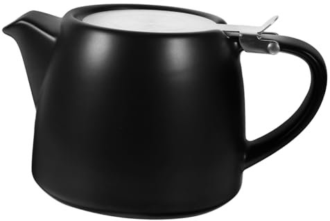 HOLIDYOYO Keramik Teekanne Mit Metallfilter Tragbarer Wasserkocher Für Zuhause Kleine Teekanne Mit Henkel Und Deckel Bruchfest Und Aromafrisch