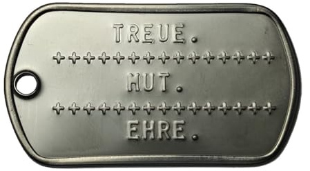 BWuM Dogtag mit Kette und Prägung Edelstahl matt