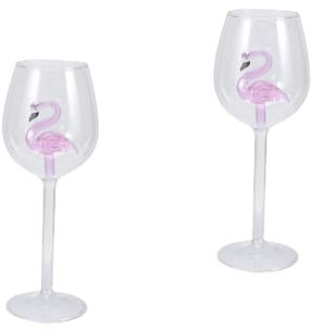 Cabilock 2 Pz Bicchiere Di Vino Fenicottero Bicchieri Da Vino Tropicali Bicchieri Da Cocktail Zucca Calice Fenicottero Martini Bottiglia Bicchieri Da Vino Quadrati Albero Da Cocktail Tazza