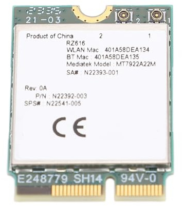 Tarjeta WiFi PCIe WiFi 6e para PC de Escritorio, Bluetooth 5.2,2.4GHz, Adaptador de Red de 5374 Mbps de 5 GHz y 6GHz, Adaptador de Módulo de Tarjeta Inalámbrica 10 11 Linux