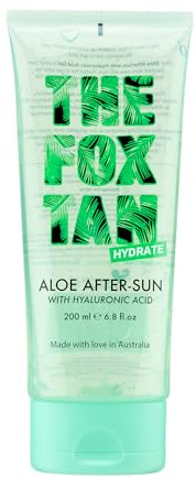 The Fox Tan Aloe After-Sun Gel, Cooling, Soothing & Hydrating for Sunburnt & Dry Skin, Promotes Long-Lasting Tans, Vegan & Cruelty-Free, 200mL