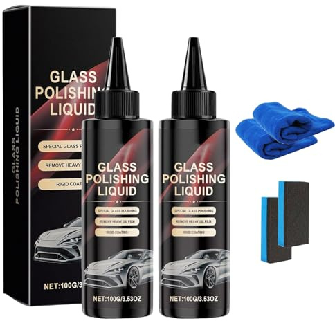 Lucidante per auto in vetro liquido e ristorante di vernici, per la cura dei graffi dell'auto, per una visione chiara e un rivestimento duraturo (2 pezzi)