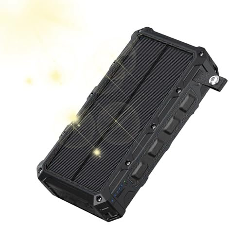 Solcellsladdare Powerbank Bärbar Vattentät Vikbar Solcellsladdare Med Alarm