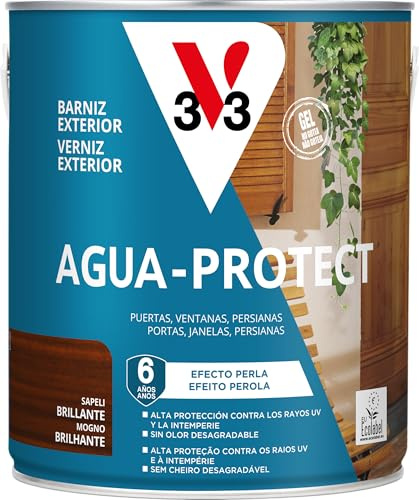 V33 Barniz Exterior Agua Protect Brillante Sapeli 2,5L