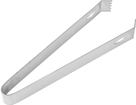 Nikou Pince à cocktail épaisse en acier inoxydable en forme de losange - Pince à glaçons pour bar, miroir - 17,8 cm - Design robuste - Pour servir et mélanger