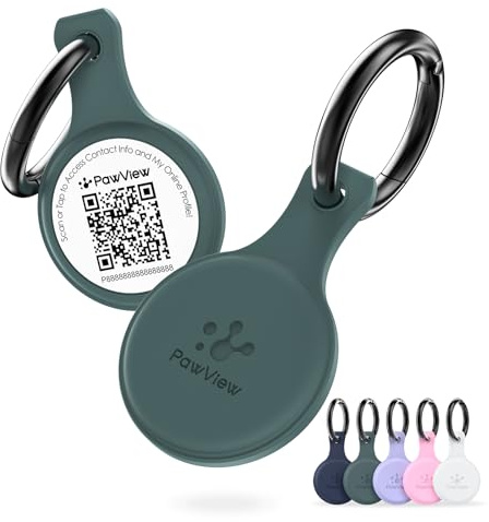 PawView Hundemarke mit QR-code & NFC- Adressanhänger Hunde für Halsband oder Geschirr mit Online-Profil Für kleine, mittelgroße und große Hunderassen,Gegen Verlust, Finder Scannt ohne App DE