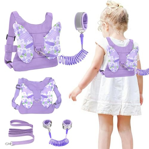 Guinzaglio per Bambini,Pettorina Bambini 3 in 1,1.5 M Incluso Bracciale Sicurezza Bambini,Imbracatura di Sicurezza Bambini Per Trasportare i Neonati Mentre si Cammina,Si Passeggia o si Viaggia