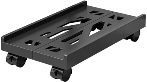 EcoGleam Soporte para PC, soporte de CPU móvil ajustable con 4 ruedas giratorias, soporte para torre de ordenador móvil, soporte para la mayoría de las torres de escritorio eleva y organiza tu