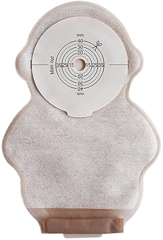 10 Bolsas De Estoma para Niños, Suministros de Ostomía de Una Pieza, Bolsas Drenables para El Cuidado de Estomas de Ileostomía, Corte a Medida de 10 MM a 40 Mm, Forro No Tejido