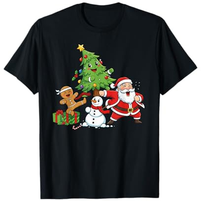 Karaté Judo Père Noël Bonhomme de Neige Sapin de Noël Enfants Femmes Hommes T-Shirt