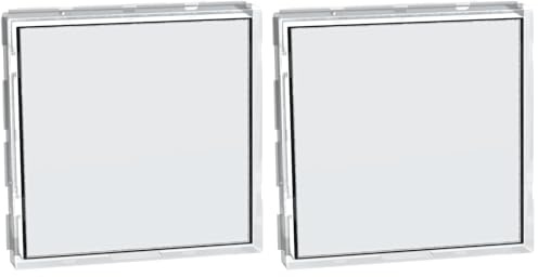 BTICINO MatixGO 2 moduli Bianco SJ4040F Pulsante targa portanome 1P NO 3A 250 Va.c.m Illuminato (Confezione da 2)