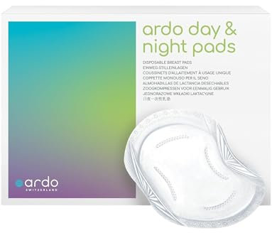 Ardo DAY & NIGHT PADS Einweg-Stilleinlagen – 60 Stück – Still Pads auslaufsicher & ergonomisch - für ein trockenes Gefühl bei Tag & Nacht - Einlagen zum Stillen, BH-Einlagen, nursing pads