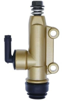 Bremszylinder hinten kompatibel mit Derbi Senda SM 50 2T LC Racer 2003 | Hinterer Bremszylinder, Baujahr bis 2003; Abstand Montagebohrung 40 mm, Bremslichtschalter-Anschluss M10x1,25, Code VTHSENDHB