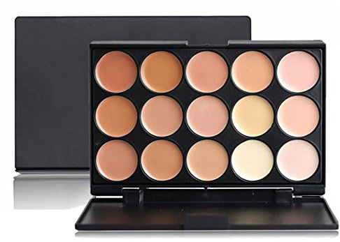 FantasyDay® Professional 15 Colours Cream Concealer Camouflage Makeup Palette Contouring Kit #2 - Ideal for Professional and Daily Use