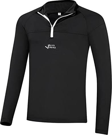 Black Crevice herr Zipper funktionströja svart, L