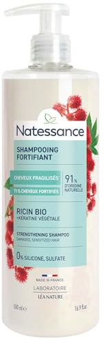 Natessance shampooing réparateur fortifiant huile de ricin 500ml