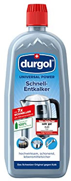 durgol Universal Schnell-Entkalker für Küchengeräte (750ml) - Entkalker für Wasserkocher, Wasserhahn, Töpfe, Spülkasten, Waschmaschinen, Dampfgarer etc. - Anti Kalklöser flüssig - Flüssigentkalker