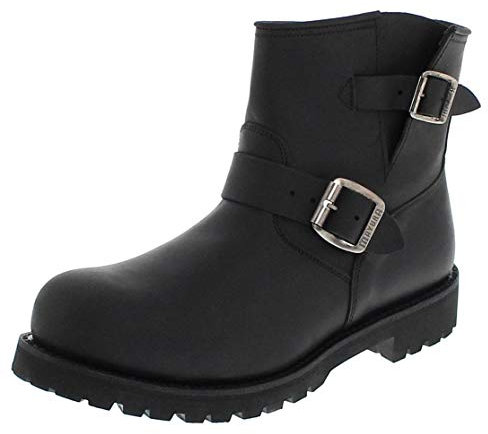 Mayura Boots Botines unisex de motorista 1581, de piel, color negro, Negro , 42 EU