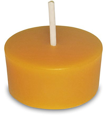 Velas de té 100% cera de abejas sin fundas de té, 24 unidades