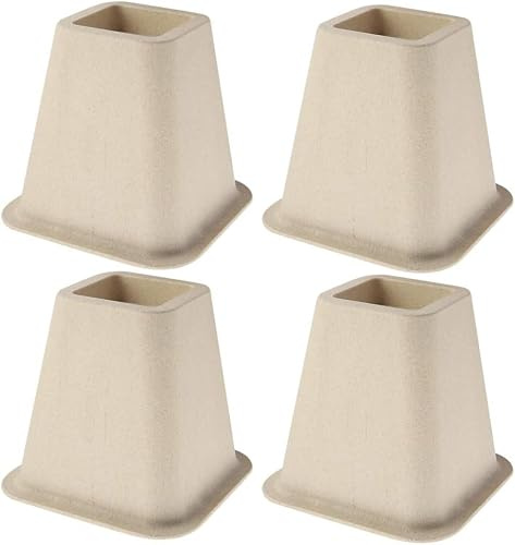 Cocoarm Möbelerhöhung 15cm Bed Riser Tischerhöhung Betterhöhung 4 Stück Sofa Erhöhung Möbelerhöher Möbelerhöhung Sofa Tischerhöher Elefantenfuß für Bett Tischbeine Möbel Füße (Schwarz)