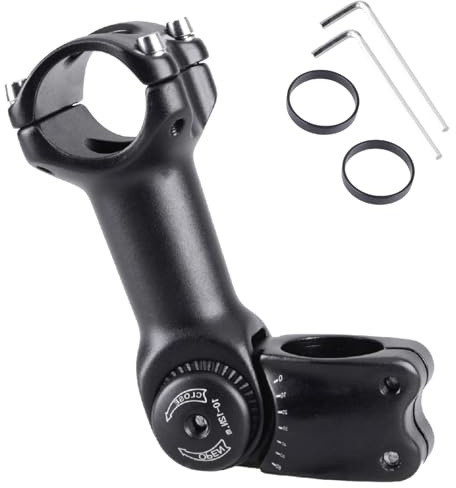 Azarxis Vorbau 31.8 25.4, 60 Grad 90mm 110 mm 130 mm Einstellbare Lenkervorbau, Fahrradlenker für Fahrrad, Rennrad, BMX, MTB, Radfahren (31.8 x 120mm)