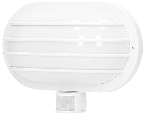 Virone LASO E27 Außenlampe mit Bewegungsmelder Bis zu 60W IP44 Wasserdicht (Glühbirne separat gekauft) (Weiß)