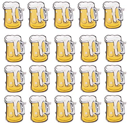 NUOBESTY Stück Cartoon-Brosche, LED-Bierglas-Brosche, Oktoberfest-Anstecknadel, Ideen für Kinderparty-Ornamente (zufällige Farbe)