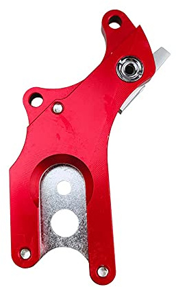 malyituk Ohne Scheibenbremse Halterung [passend für Rahmen ohne Scheibenbremsen] Rennrad Mountainbike auf Scheibenbremse Umbau Sitz, Adapter für Scheibenbremse (rot)