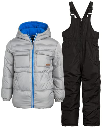iXtreme Boys Snowsuit Set 2-Piece Fleece Lined Ski Jacket & Snow Bib