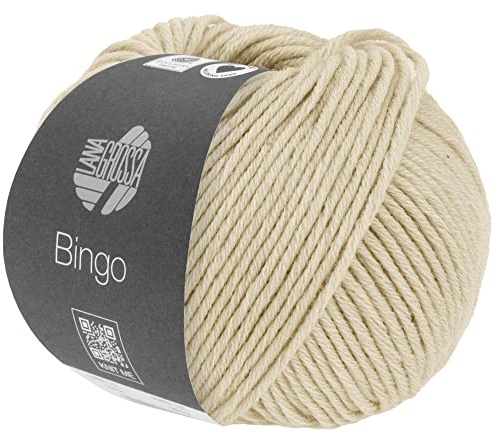 LANA GROSSA Bingo Melange | Extrafeine Merinowolle waschmaschinenfest und filzfrei | Handstrickgarn aus 100% Schurwolle (Merino extrafein) | 50g Wolle zum Stricken & Häkeln | 80m Garn FB 1027