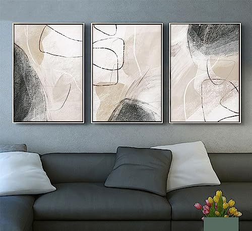 PYNVDD Leinwandposter, Moderne Minimalistische Abstrakte Wandkunst, Böhmisches Posterset Geometrische Wanddekoration - Kein Rahmen (Bild-7,50x70cm*3)…