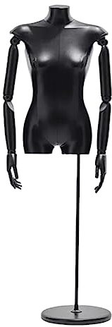 Schneiderpuppen Klassische Schaufensterpuppe, Mode, weiblicher Schaufensterpuppen-Torso, Verstellbarer Schaufensterpuppenkörper mit Display, Schneiderständer, Halbkörperpuppe leicht tragbar