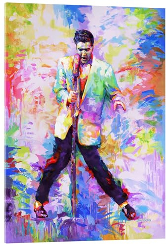 Posterlounge Elvis Presley Pop Art Acrylglasbild von Leon Devenice 70 x 90 cm Bunt Wandbilder Wanddeko