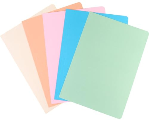 Dohe - Subcarpetas de Cartulina (100 uds.) - 5 Colores, Tamaño Folio 23,5x33,5 cm, Ranuras para Fástener, Grosor 180 g/m² - Material de oficina