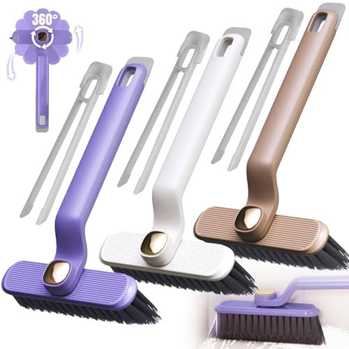 LeuKoles 3 Stücke Fugenbürste Bad Fugenreiniger - Hartborsten Fugenreinigungsbürste - Reinigung von Wand- und Bodenfliesen-Reinigungsbürste zur Fugenreinigung in Bad, WC, Küche usw