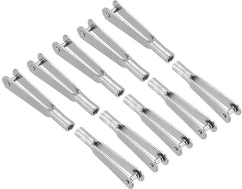 sourcing map M2 Schnellglieder Metall-Estrich, 10 Stück, 2 mm x 25 mm, Schnellglieder-Stahl-Estrich, selbstsichernder Befestigungsclip für ferngesteuertes Flugzeug, Auto, Hubschrauber, 2 mm x 25 mm