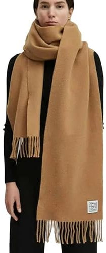 JLHSDMZ Schals, einfarbig, warm, Kaschmir-Schal, Wolle, Damen, Kaschmir-Schal, Geschenk für Damen, camel, A
