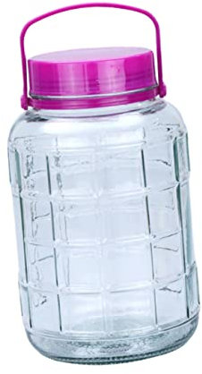PAMINGONO Versiegelte Glasflasche Multifunktionsflasche aus Lebensmittelechtem Gärbehälter für Lebensmittel Vorratsdose mit Luftdichtem Deckel für Einmachglas und Aufbewahrung