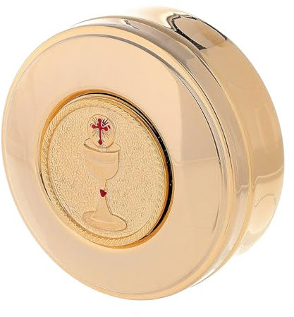 Holyart Custode hosties Calice doré sur Fond Or Laiton 3x10 cm