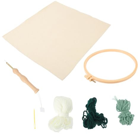 NUOBESTY Stickerei Starterpaket Diy Punch Nadel Handgemachte Stickerei Material Kits Für Anfänger Mit Zubehör Und Materialien
