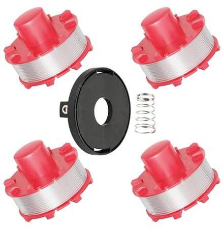 Forever Speed Bobina per Decespugliatore,2 mm, 8 m,Bobina di Filo per Tagliabordi compatibile con Einhell tagliaerba modello WA0010/WA6531 (4 bobine di ricambio,1 tappo,1 molle)