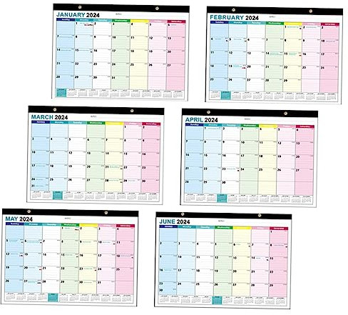 Englischer Wandkalender 2024 Jahreskalender Tageskalender Klarer Kalender Für Kühlschrank Monatsplaner Kühlschrank Kalender Whiteboard Für Die Wand Digital Jährlich Papier Colorful Generisch