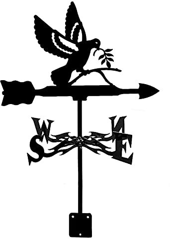 Banderuola da Giardino Banderuola in Acciaio Inox a Forma di Gallo, indicatore di direzione del Vento, Ornamento a Forma di banderuola