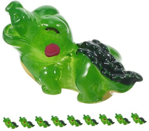 Yardwe Figurines Miniatures Crocodile en Résine 10 Pcs pour Décoration De Jardin, Mini Sculptures pour Bonsaï, Décoration DIY Intérieur Et Extérieur, Ornement Polyvalent Solide