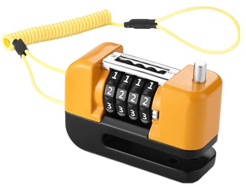 Blocco ruota motociclistico, blocco del disco freno - Blocchi di combinazione di sicurezza con 4 cifre per e-bike - Attrezzatura da ciclismo, dispositivi di bloccaggio di sicurezza per motociclette di