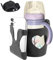 Soporte de copa de scooter, portavasos de cochecito - portavasos portátiles - accesorios de caminantes, soporte de botellas de rodillos, rotación de 360 ​​grados para usuarios de sillas de ruedas y má