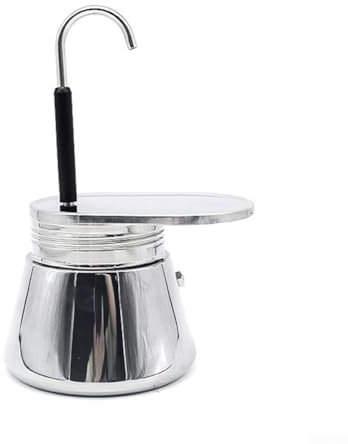 Brew Authentic Italian Espresso con il Moka Pot in acciaio inox da 50 ml, design facile da pulire