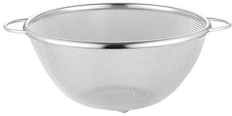 perfk Passoire en Acier Inoxydable, Panier d'égouttage de Cuisine, Tamis Multifonction, passoire de rinçage de Riz Facile à Nettoyer, Bol de Lavage de