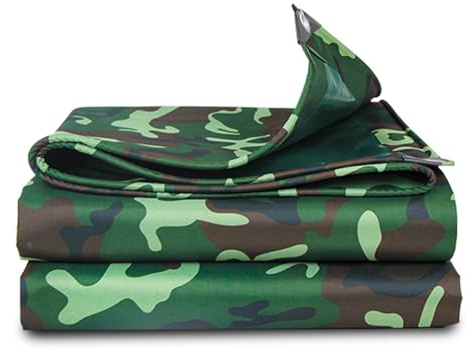 Tarpaulin Camo Waterproof Tarps Camping Cover Sheet with Reinforced Grommets 2m 2.5m 3.0m 4.0m 5m 6m 6.5m Multipurpose Tarpaulin for Weatherproof & Frost-Resistant(3.5x12m)